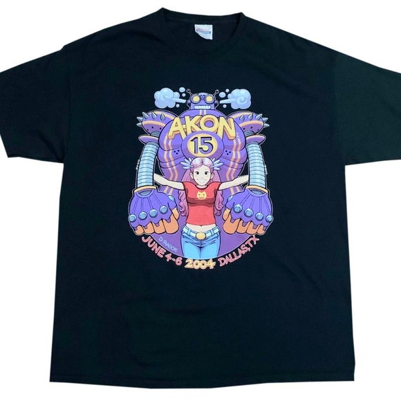 A-Kon 15th Anniversary Anime Convention T Shirt (Size XL) - Picture 1 of 5